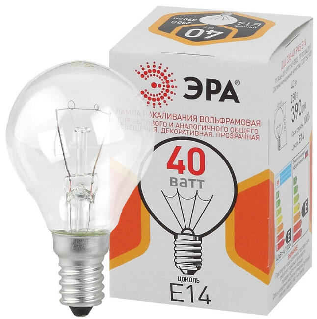 Лампа ДШ 230В 40Вт Е14
