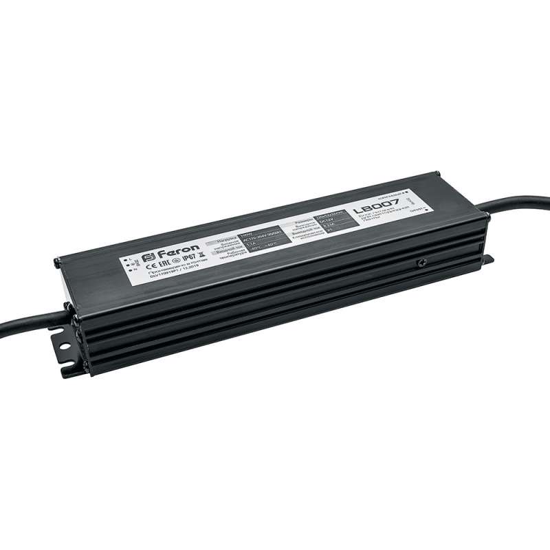 LB007 Трансформатор 100W 12V электронный для св/ленты IP67 (драйвер)