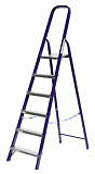 Лестница-стремянка алюминиевая, 6 ступеней, 124см